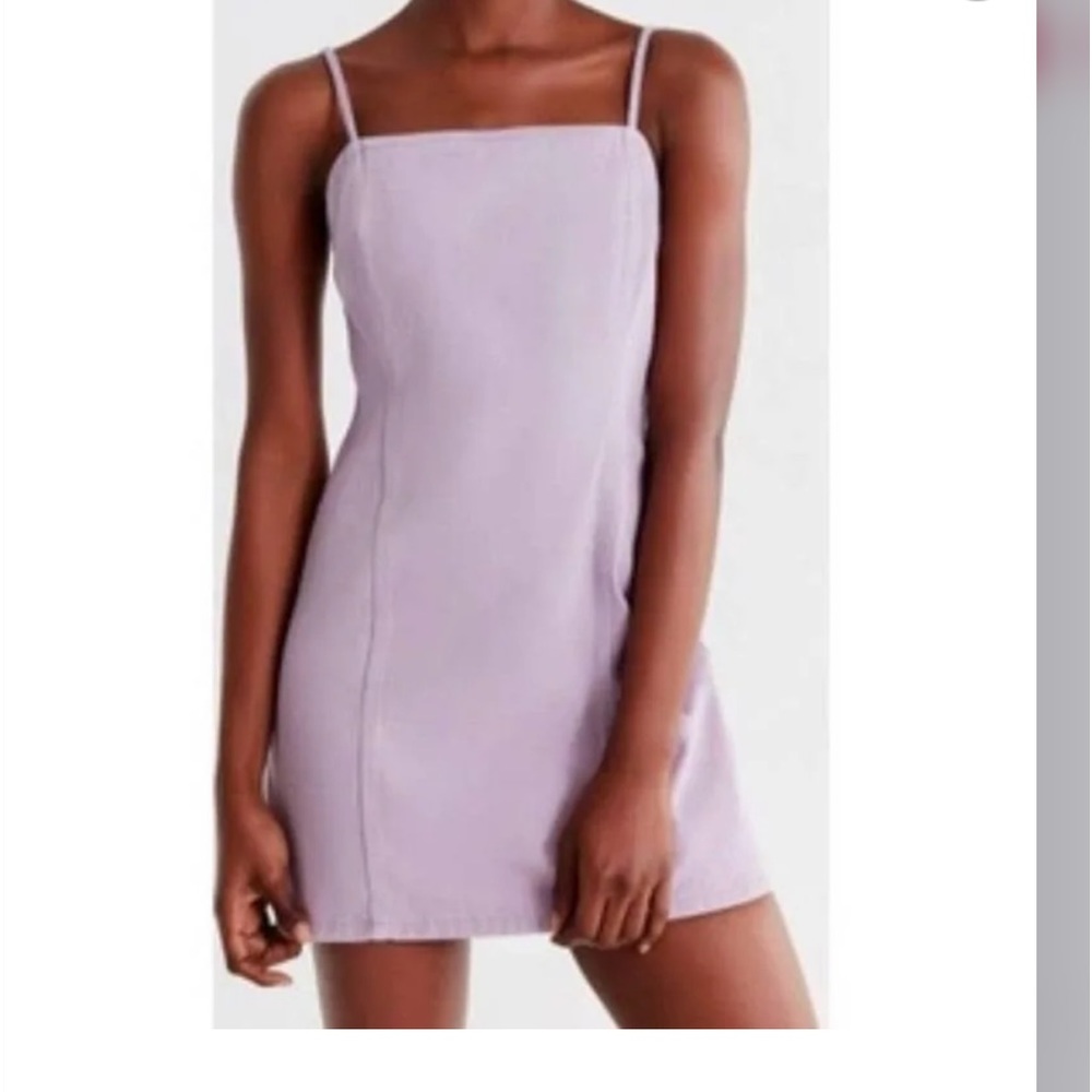 Urban Outfitters BDG lavender denim zip back dress.
